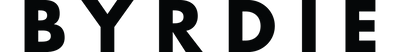 Black BYRDIE text logo on transparent background