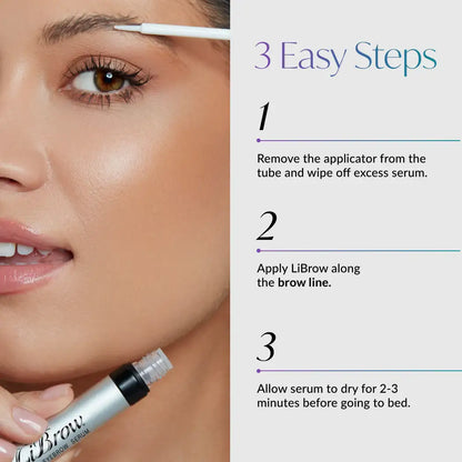 Apply eyebrow serum for fuller brows in 3 easy steps