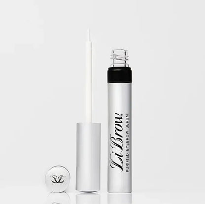 LiBrow Purified Eyebrow Serum bottle and applicator wand on a white background
